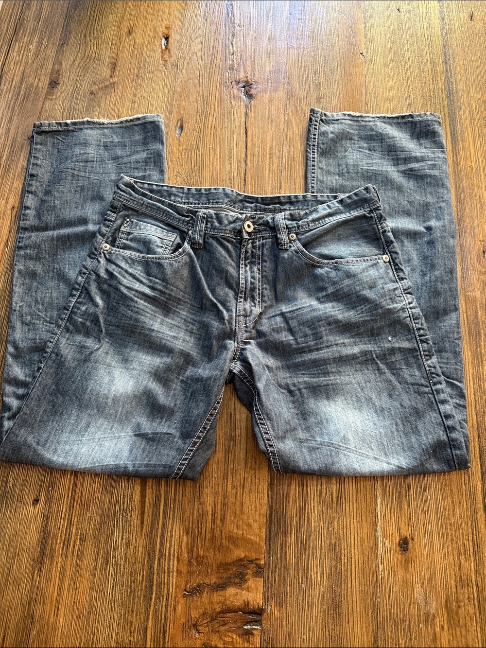 Buffalo David Bitton Travis Basic Men's Faded Blue Straight Jeans